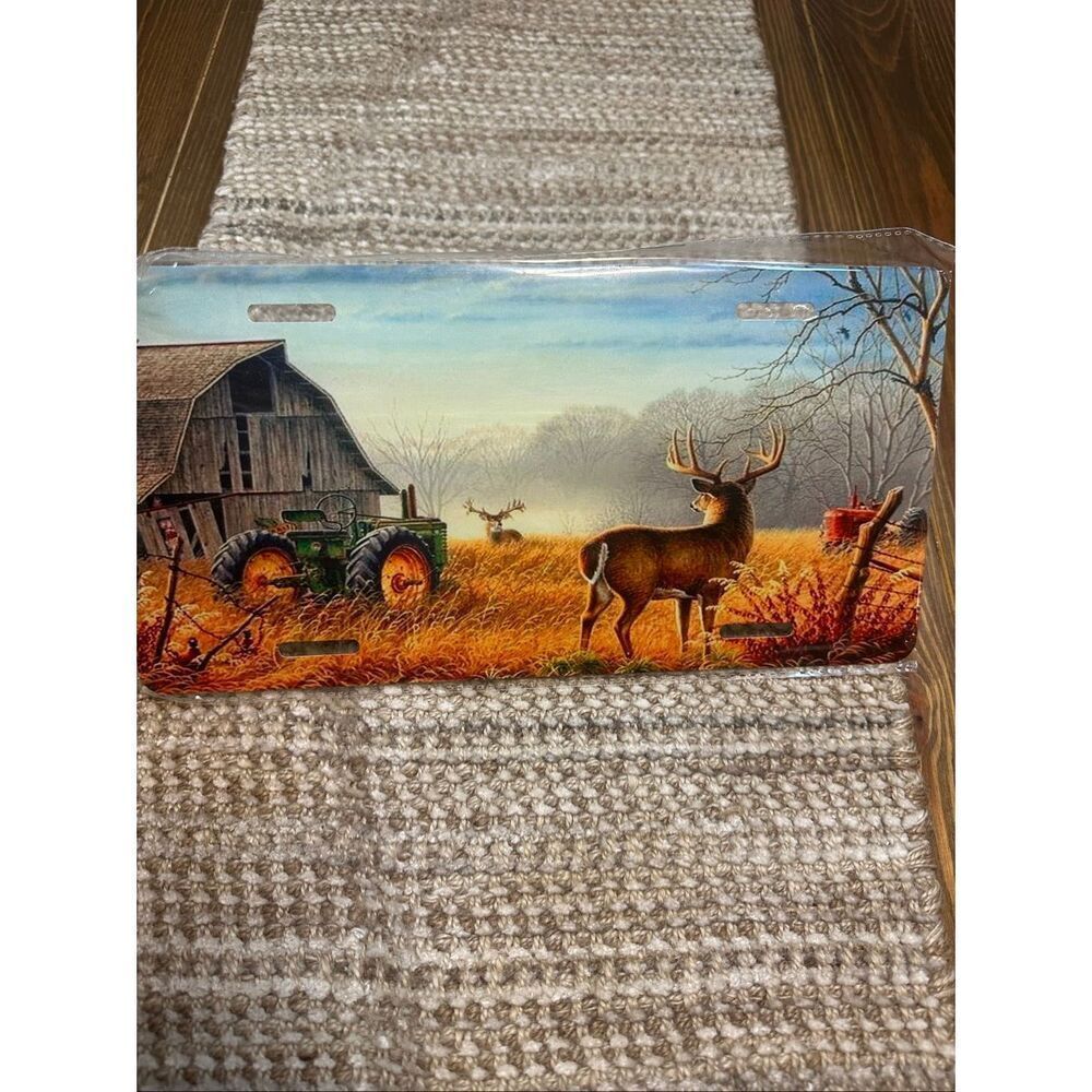 Tractor deer farm Novelty License Plate 6 x12 New